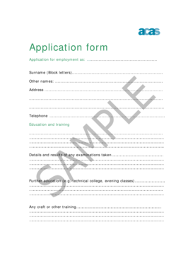 Employment Application Form