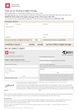 English Heritage Donation Form