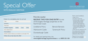 English Heritage Booking Form