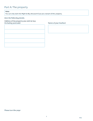 Right to Buy Claim Form RTB1