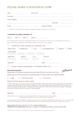 National Gallery Donation Form
