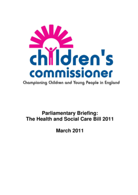 Parliamentary Briefing The Health and Social Care Bill 2011 - childrenscommissioner gov