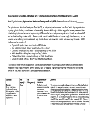 Nitrates Directive Feedback Form