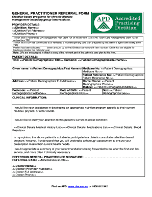 General Practitioner Referral Form