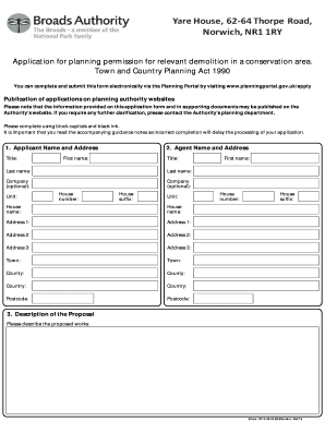 Planning Permission Application for Demolition in Conservation Area