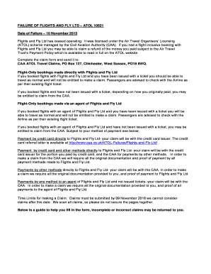 ATOL Travel Claim Form