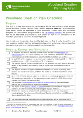 Woodland Creation Plan Checklist - Forestry Commission - forestry gov