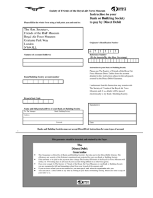 Direct Debit Instruction Form