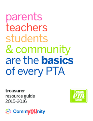 Treasurer resource guide 2015-b2016b - Texas PTA