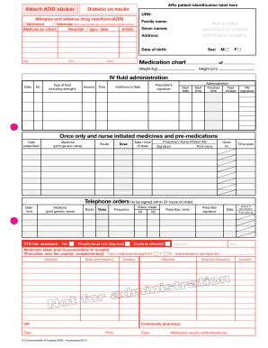 Australian Hospital Medication Chart