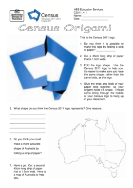 Census 2011 Origami Activity