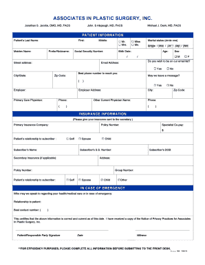 Patient Information Form