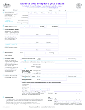 Australian Voter Enrolment Form