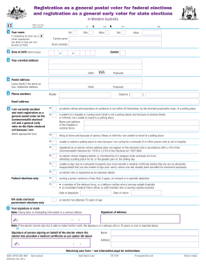 General Postal Voter Registration Form