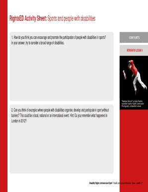 Disability Rights Inclusion and Sport