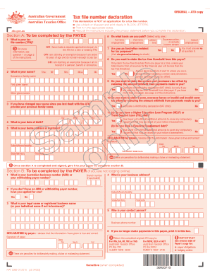 Australian Tax File Number Declaration