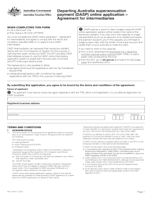 Departing Australia Superannuation Payment Agreement