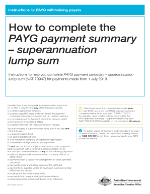 PAYG Payment Summary – Superannuation Lump Sum