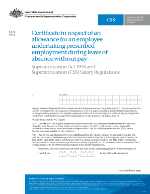 Certificate in Respect of Allowance for Employee