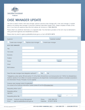 Case Manager Update Form