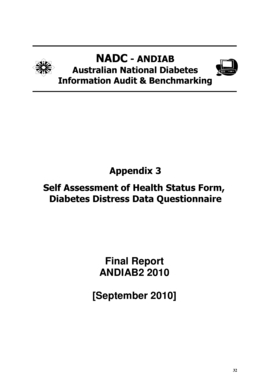 Diabetes Distress Data Questionnaire