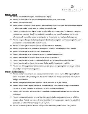 Patient Rights and Responsibilities Agreement