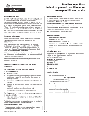 Practice Incentives Program Application