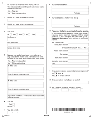 Bereavement Allowance Claim Form