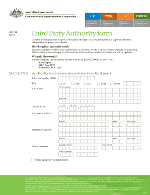 Third Party Authority Form