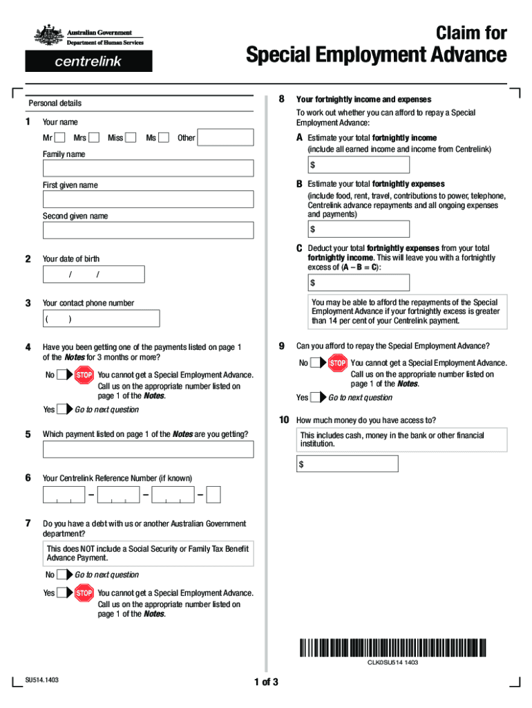 special employment advance Preview on Page 1