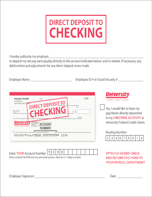 Direct Deposit Authorization Form