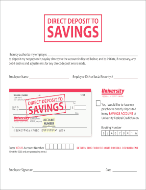 Direct Deposit Authorization Form