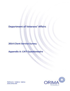 Department of Veterans' Affairs Client Service Survey