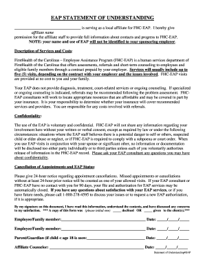 EAP Statement of Understanding