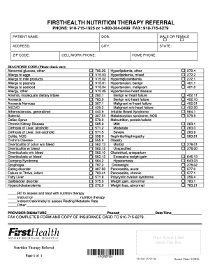 Nutrition Therapy Referral Form