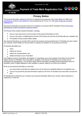 Trade Mark Registration Fee Payment Form