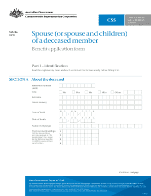 Spouse Benefit Application Form
