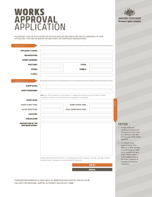 Works Approval Application