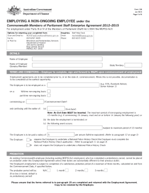 Employment Agreement for Non-Ongoing Employee