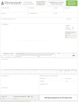 Patient Test Request Form