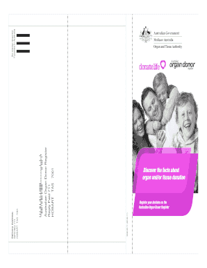 Australian Organ Donor Register Form