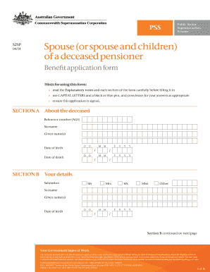 Spouse Benefit Application Form