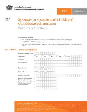 PSS Spouse Benefit Application Form