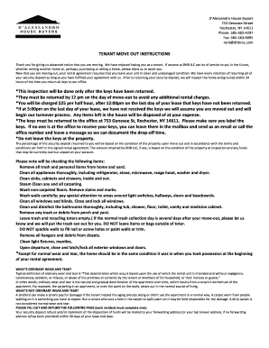 Tenant Move Out Instructions