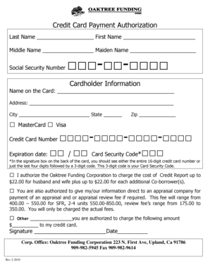 Credit Card Payment Authorization