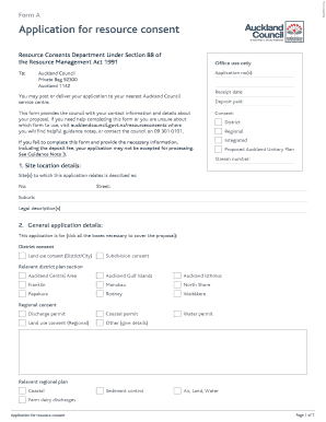Resource Consent Application Form