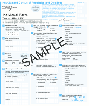 New Zealand Census Form