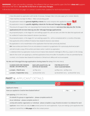 2013 Application Form for Toi Ake and TohungaTukunga - creativenz govt