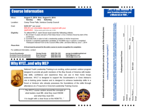 Course Information Cool Relevant your Scouting - vccbsa