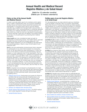 Annual Health and Medical Record